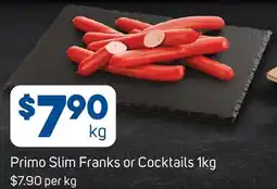 Foodland Primo Slim Franks or Cocktails offer