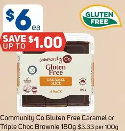 Foodland Community Co Gluten Free Caramel or Triple Choc Brownie offer