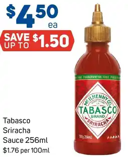 Foodland Tabasco Sriracha Sauce offer