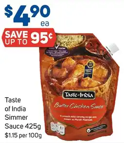 Foodland Taste of India Simmer Sauce offer