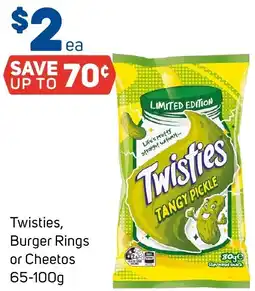 Foodland Twisties, Burger Rings or Cheetos offer