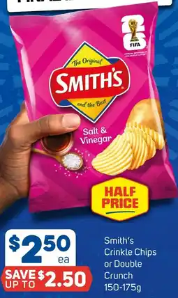 Foodland Smith's Crinkle Chips or Double Crunch offer