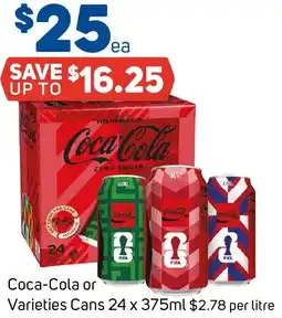 Foodland Coca-Cola or Varieties Cans offer