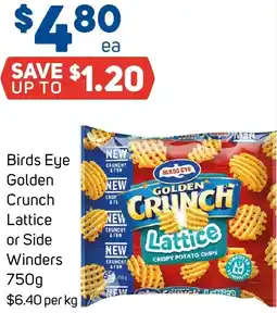 Foodland Birds Eye Golden Crunch Lattice or Side Winders offer
