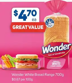 Foodland Wonder White Bread Range offer