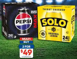 Foodland Pepsi, Schweppes, Solo or Sunkist offer