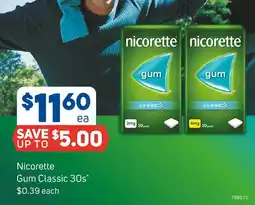 Foodland Nicorette Gum Classic offer