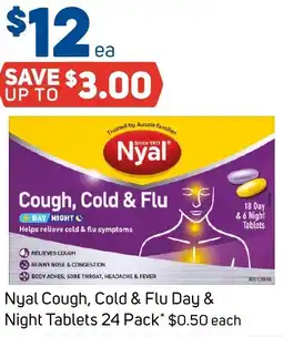 Foodland Nyal Cough, Cold & Flu Day & Night Tablets offer