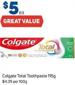 Foodland Colgate Total Toothpaste offer