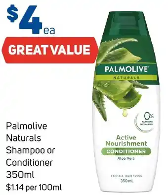 Foodland Palmolive Naturals Shampoo or Conditioner offer