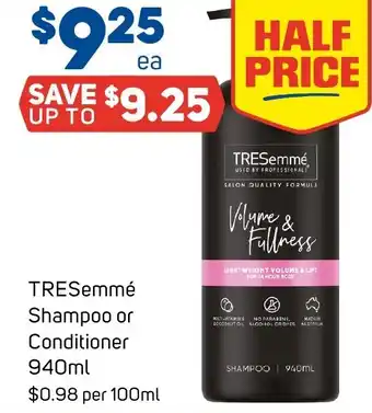 Foodland TRESemmé Shampoo or Conditioner offer