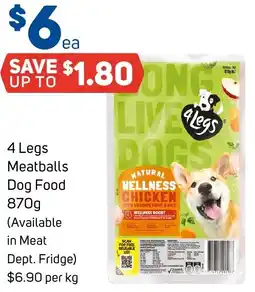 Foodland 4 Legs Meatballs Dog Food offer