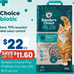 Foodland Breeders Choice Plus Probiotic Cat Litter offer