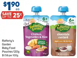 Foodland Rafferty's Garden Baby Food Pouches offer