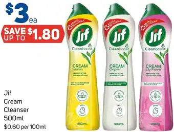 Foodland Jif Cream Cleanser offer