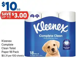 Foodland Kleenex Complete Clean Toilet Paper offer