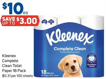 Foodland Kleenex Complete Clean Toilet Paper offer