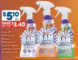 Foodland Easy Off BAM Expert Bleach Bathroom or Kitchen Power Cleaners offer