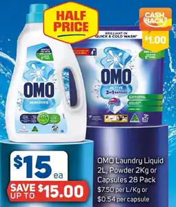 Foodland OMO Laundry Liquid, Powderor Capsules offer
