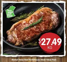 Spudshed Market Value Beef Porterhouse Steak Value Pack offer