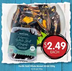 Spudshed Pacific Gold Whole Mussel 40/60 offer