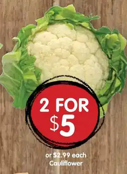 Spudshed Cauliflower offer