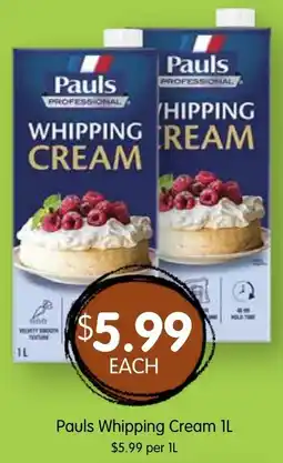 Spudshed Pauls Whipping Cream offer