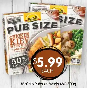 Spudshed McCain Pubsize Meals offer