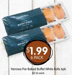 Spudshed Yarrows Par Baked Buffet White Rolls offer