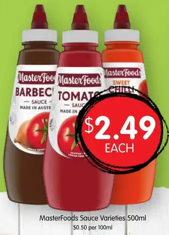 Spudshed MasterFoods Sauce Varieties offer