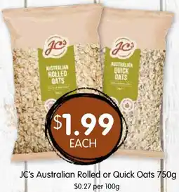Spudshed JC's Australian Rolled or Quick Oats offer