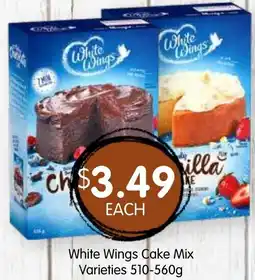 Spudshed White Wings Cake Mix Varieties offer