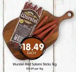 Spudshed Wurstel Mild Salami Sticks offer