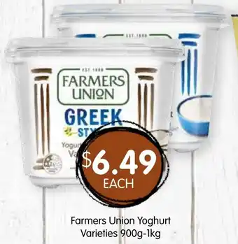 Spudshed Farmers Union Yoghurt Varieties offer