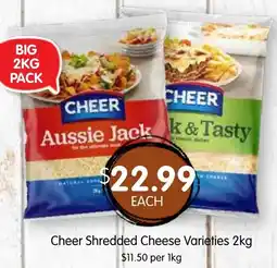 Spudshed Cheer Shredded Cheese Varieties offer
