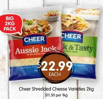 Spudshed Cheer Shredded Cheese Varieties offer
