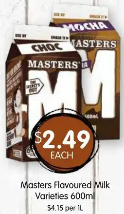 Spudshed Masters Flavoured Milk Varieties offer
