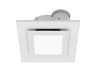 LivingStyles Starline Exhaust Fan with LED Light, Square, White offer