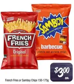 Foodworks French Fries or Samboy Chips offer