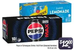 Foodworks Pepsi or Schweppes Drinks offer