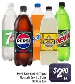 Foodworks Pepsi, Solo, Sunkist, 7Up or Mountain Dew offer