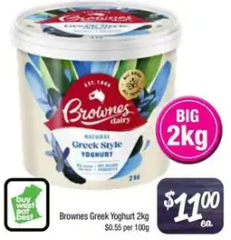 Foodworks Brownes Greek Yoghurt offer