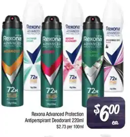 Foodworks Rexona Advanced Protection Antiperspirant Deodorant offer