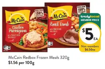 McCain Redbox Frozen Meals