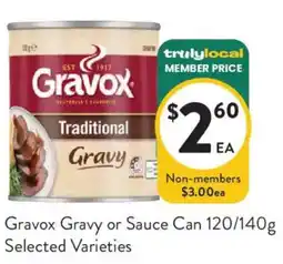 Foodworks Gravox Gravy or Sauce Can offer