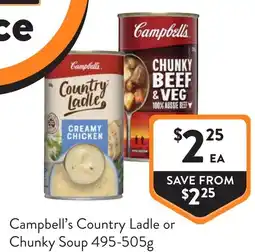 Foodworks Campbell's Country Ladle or Chunky Soup offer