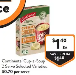 Foodworks Continental Cup-a-Soup offer