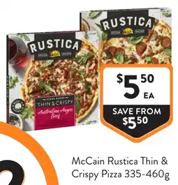 Foodworks McCain Rustica Thin & Crispy Pizza offer