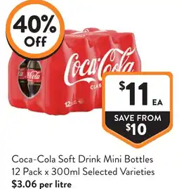 Foodworks Coca-Cola Soft Drink Mini Bottles offer