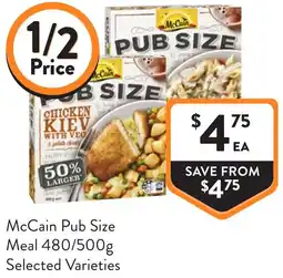 Foodworks McCain Pub Size Meal offer